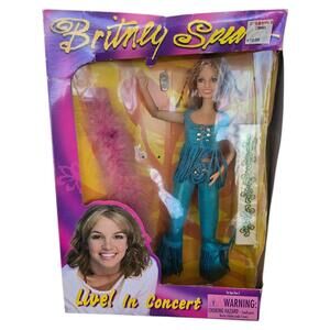 Britney Spears Live In Concert Doll 2000 Play Along Nrfb Blue Fringed Outfit
